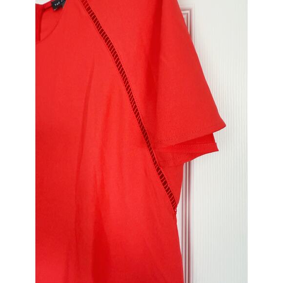 The Limited Shift Dress Small Butterfly Sleeve Classic Feminine Event Pink Red - Picture 5 of 6